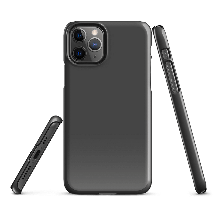 Off Black Deep Gray Solid Color iPhone® Glossy Snap Case product image (2)