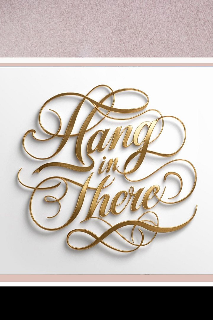 Self-Love Affirmation Art for Goal Manifestation and Self-Care - Hang In There! product image (1)