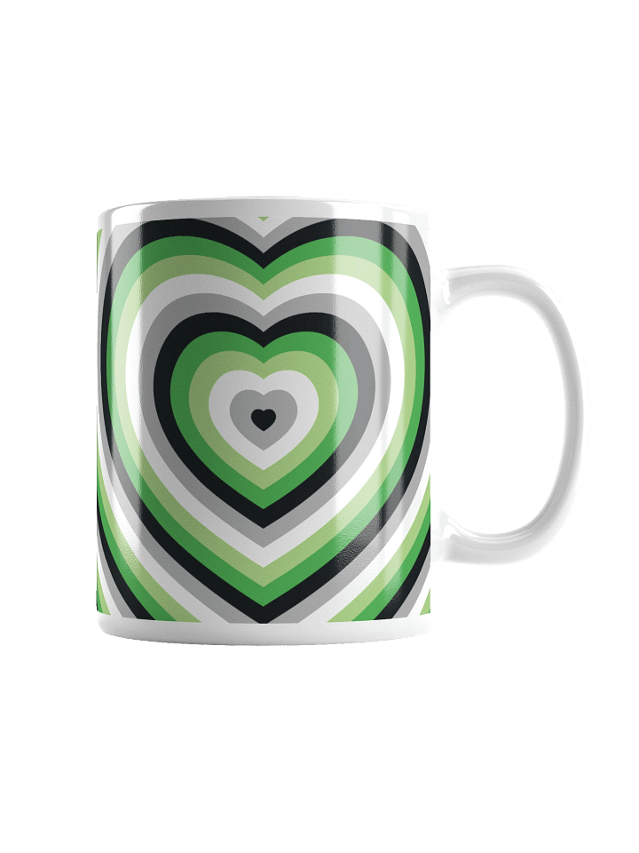 Aromantic Pride Hearts Mug (Left-handed) product image (1)