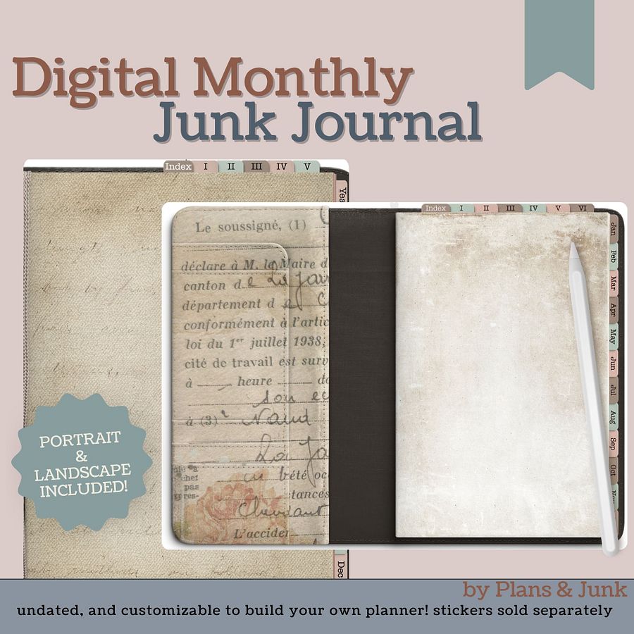 Monthly Digital Junk Journal V1 product image (1)