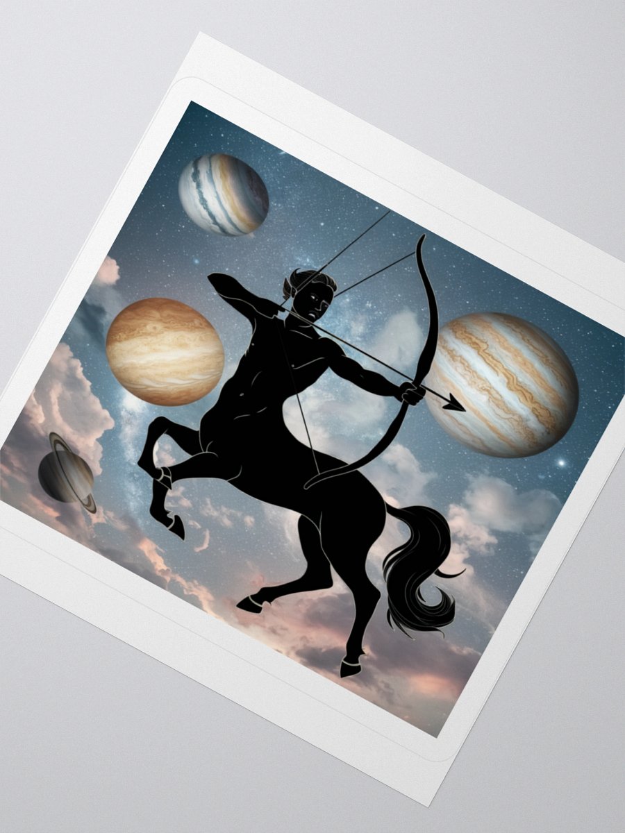 Exclusive Sagittarius Zodiac Sticker: Centaur Archer in Cosmic Sky - Perfect for Astrology Lovers and Gift-Giving! product image (4)