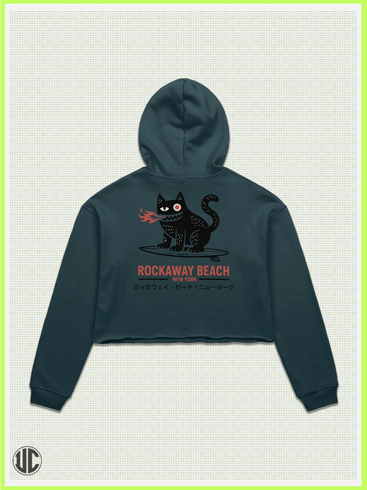 UnkoCon – Rockaway Beach NY Surfer Crop Hoodie product image (1)