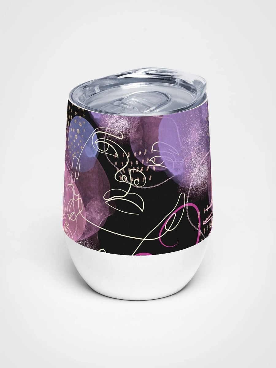 Whimsical faces Wine Tumbler elegant ladies product image (1)