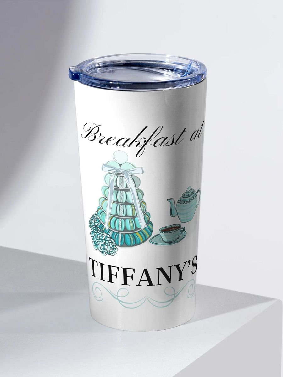 Breakfast at Tiffany's T & Co 20oz Tumbler, Classic Audrey Crew, Girls Brunching Weekend, Holly Golightly Fan Gift For Mom, Book Club Gift product image (2)