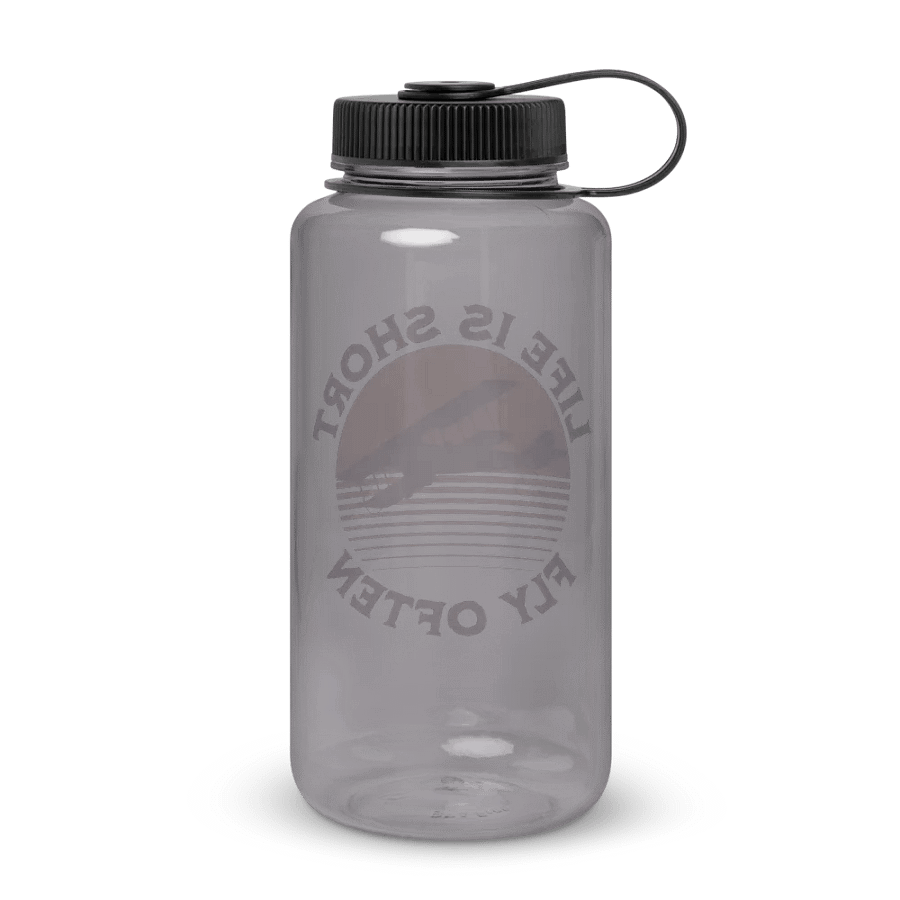 Life is Short - Fly Often - Wide Mouth Plastic Water Bottle product image (2)