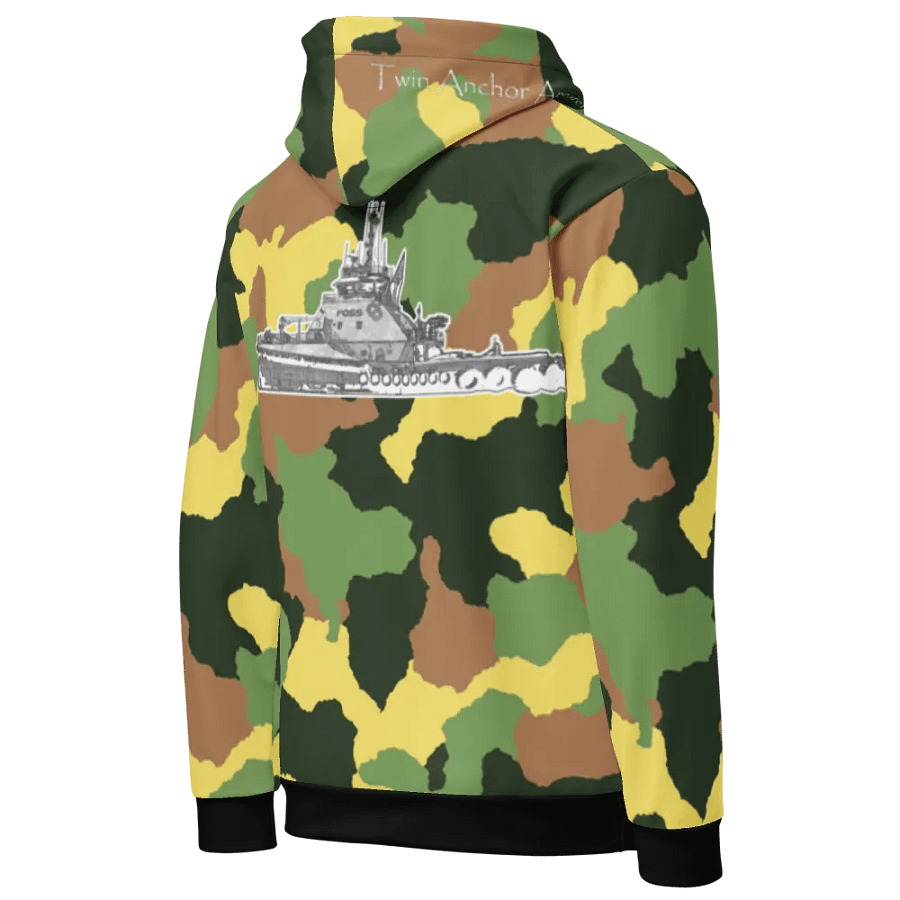 Green Camouflage Foss tug Sketch Hoodie product image (5)