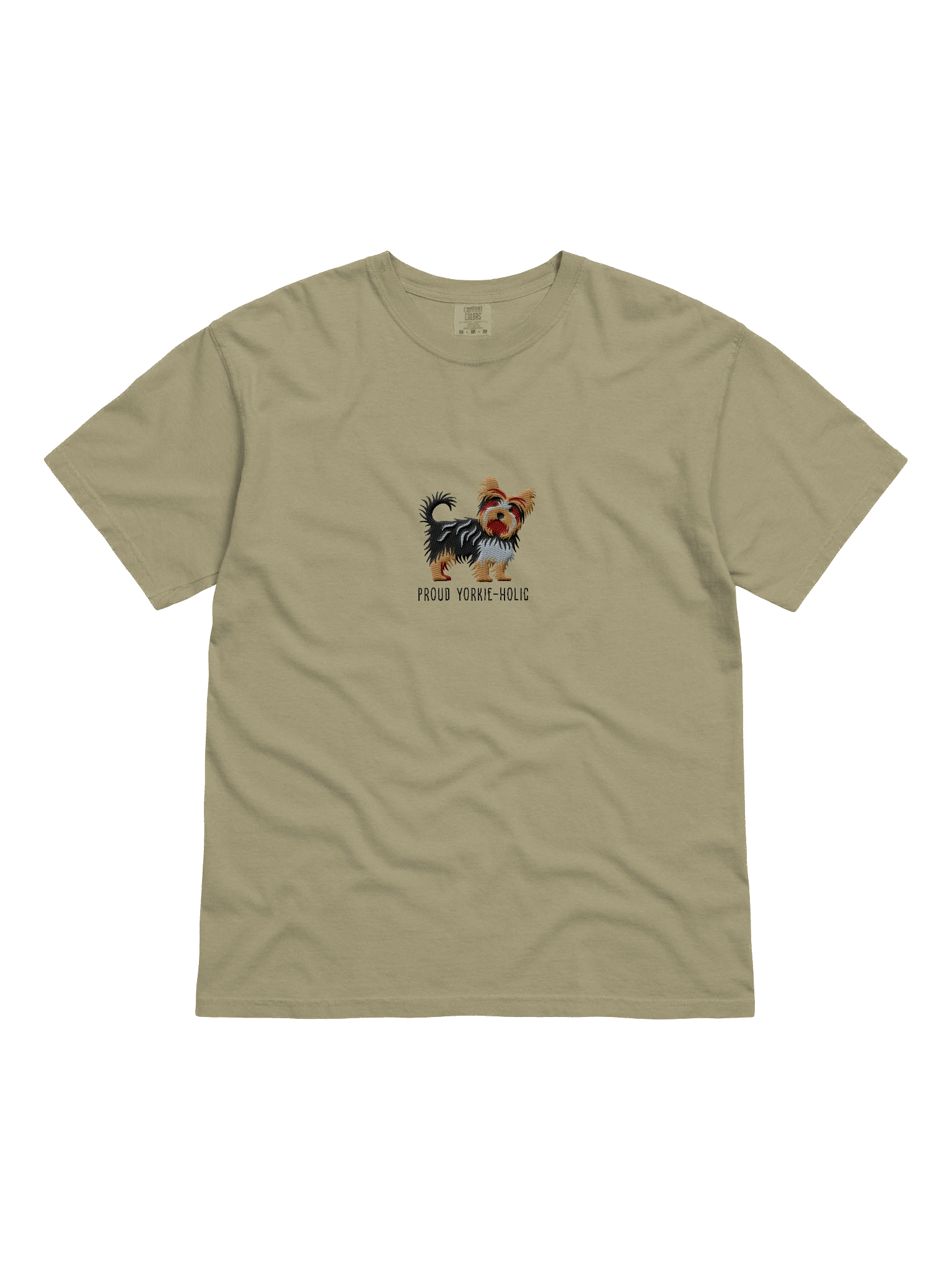 Proud Yorkie-holic T-Shirt(Embroidered) of a Yorkshire Terrier product image (4)