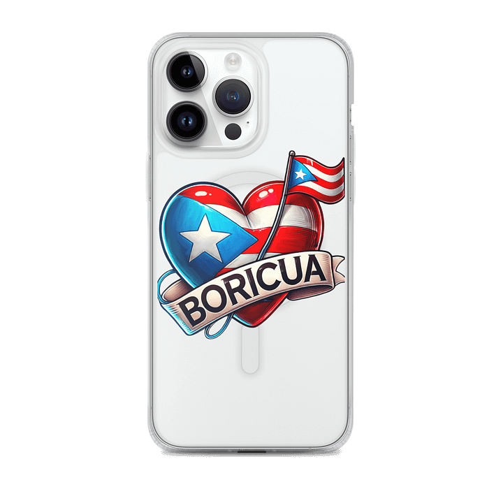 Boricua Love MagSafe® iPhone® Clear Case product image (2)