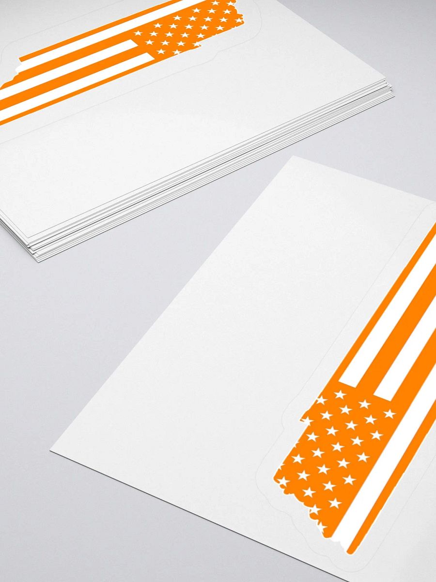 Orange Tennessee State American Flag Sticker product image (10)