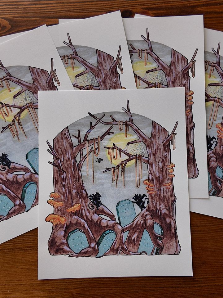 Overgrown Cemetery Print product image (1)