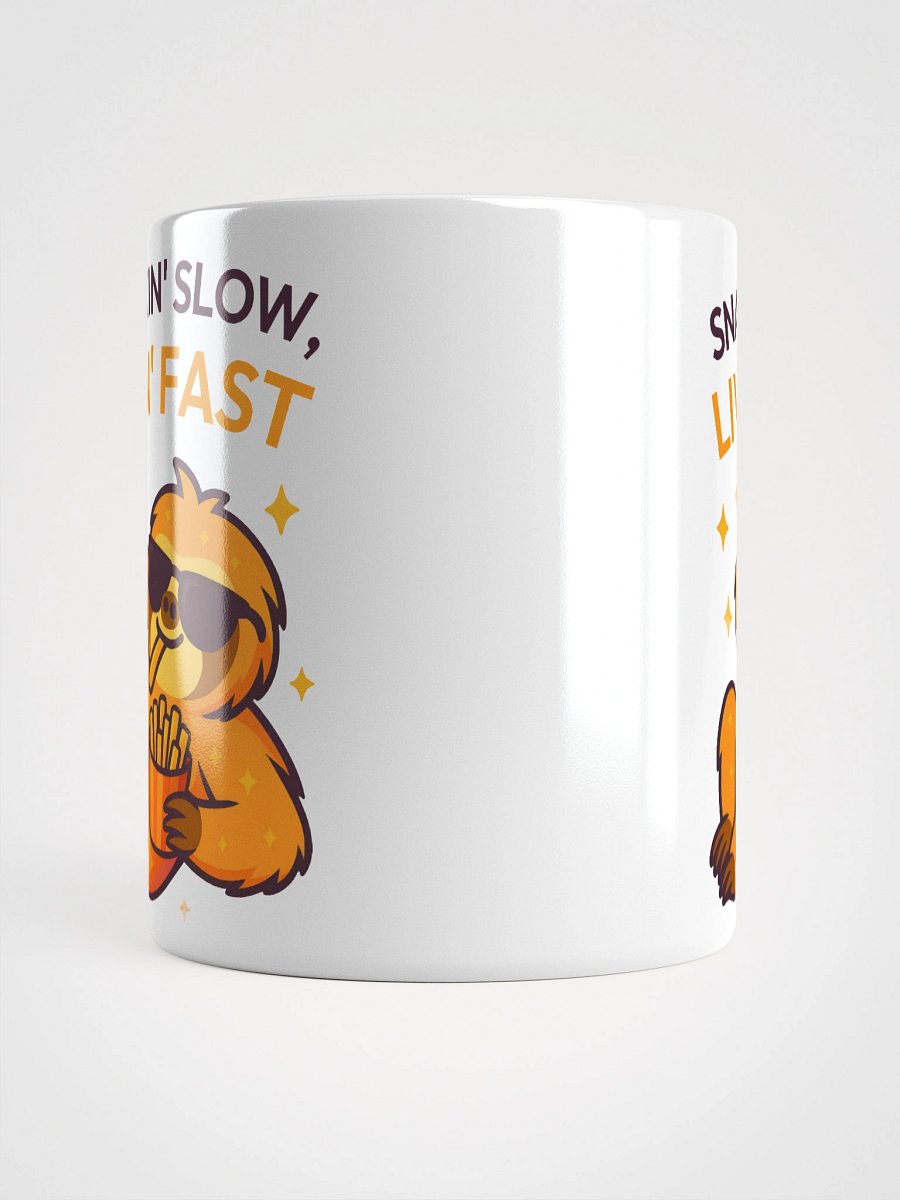 Snackin' Slow, Livin' Fast Mug – Funny Sloth Coffee Cup for French Fry Fans & Lazy Legends product image (5)
