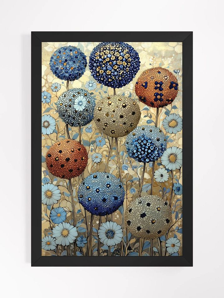 Whimsical Spheres: Mystical Poster of Vibrant Forest Blooms product image (1)