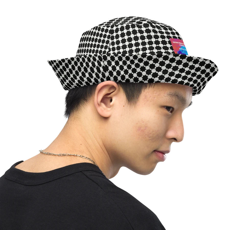 Abstract Black and White Chain Unisex Bucket Hat product image (8)