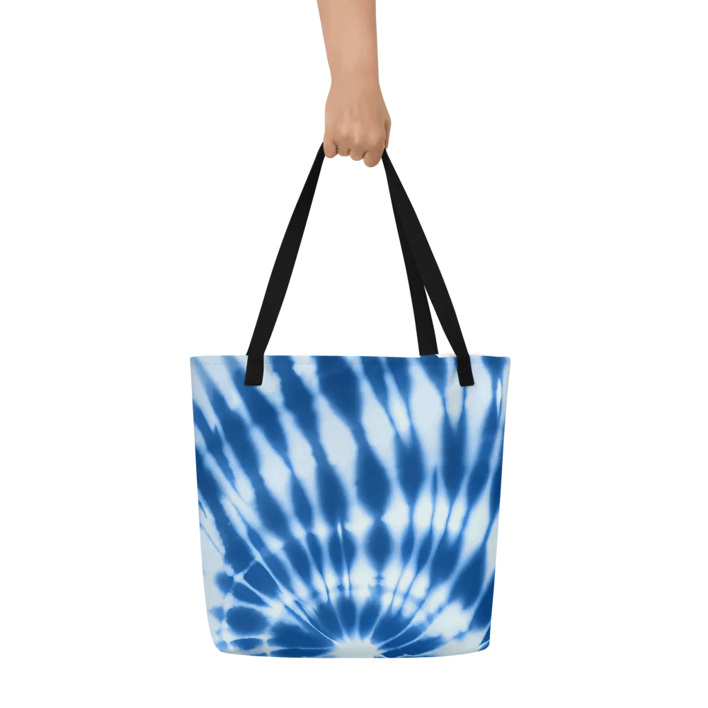 Tie Dye #17 - Blue & White - Tote product image (7)