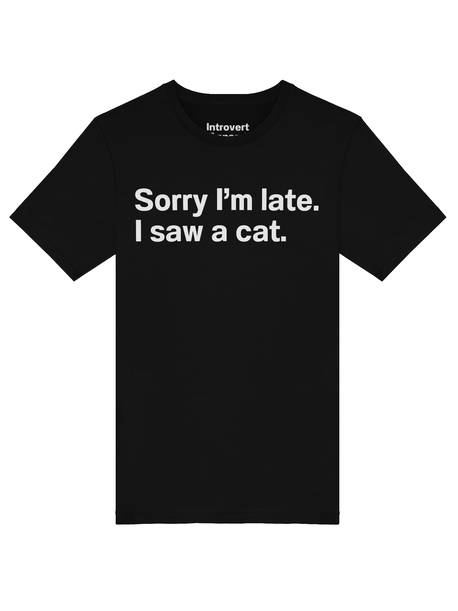 Sorry I’m late. I saw a cat. Unisex T-Shirt product image (53)