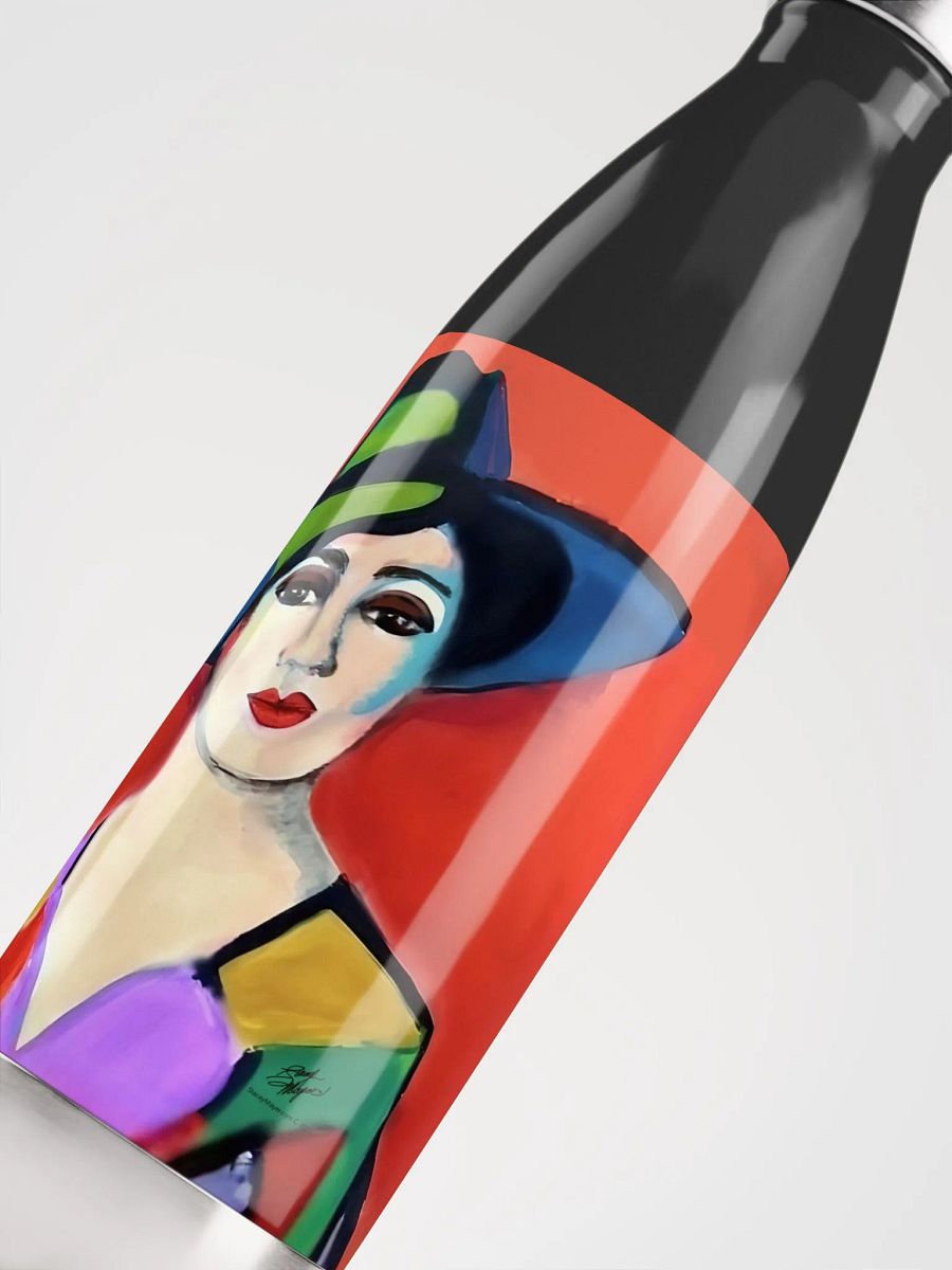 Donna with Hat Stainless Steel Water Bottle product image (5)