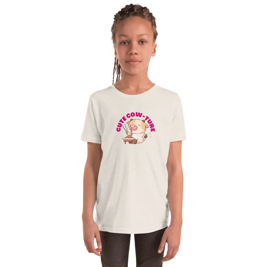 Cute Cow Noodle Time Kids T-Shirt product image (17)