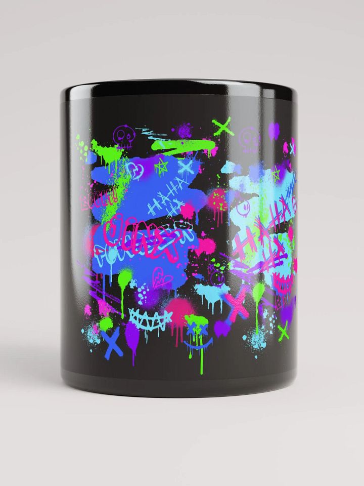 graffitti black glossy mug product image (1)