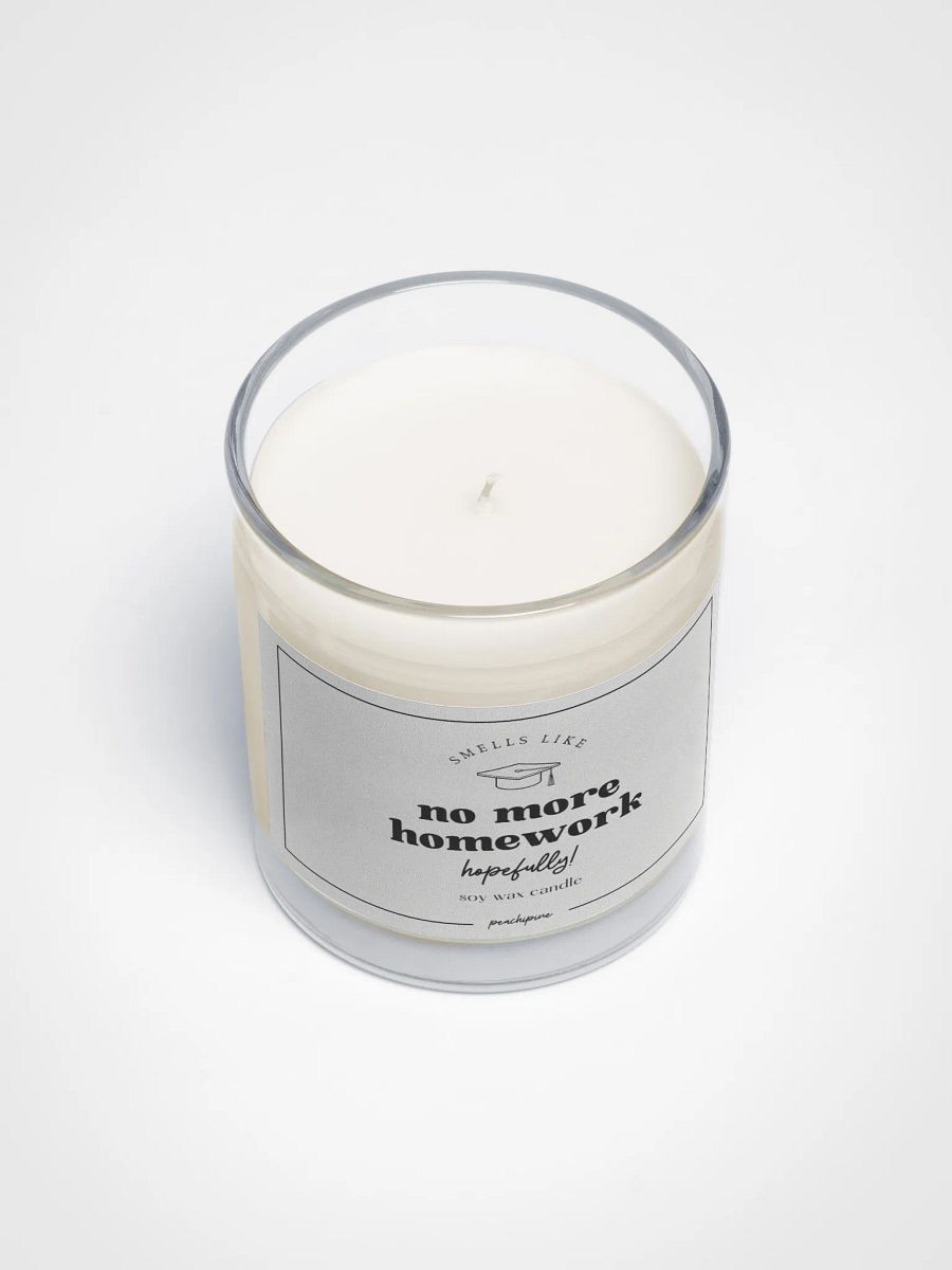 Funny Graduation Gift – No More Homework Soy Candle for Grads product image (3)
