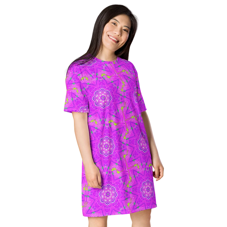 That Abstract Pink Neon Star Too T Shirt Dress product image (8)