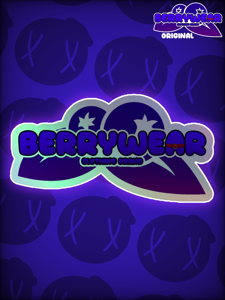 Berrywear Logo - Die Cut Holographic Sticker product image (1)