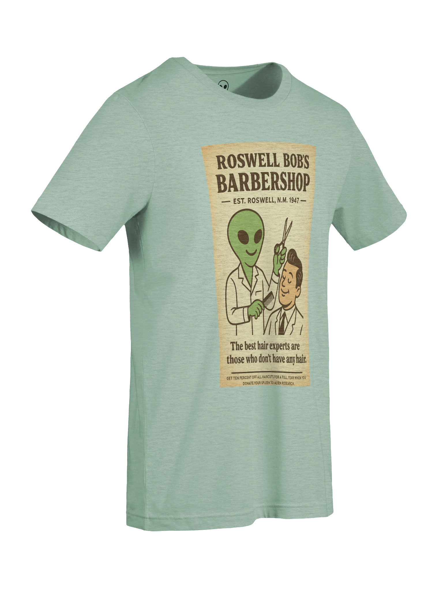 Barbershop Hairdresser Roswell Aliens 1950's Retro Unisex T-Shirt product image (99)