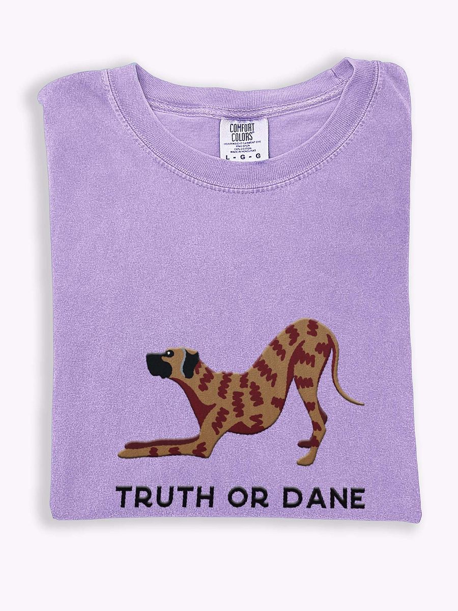 Truth or Dane T-Shirt(Embroidered) of a Great Dane(Brindle) product image (1)
