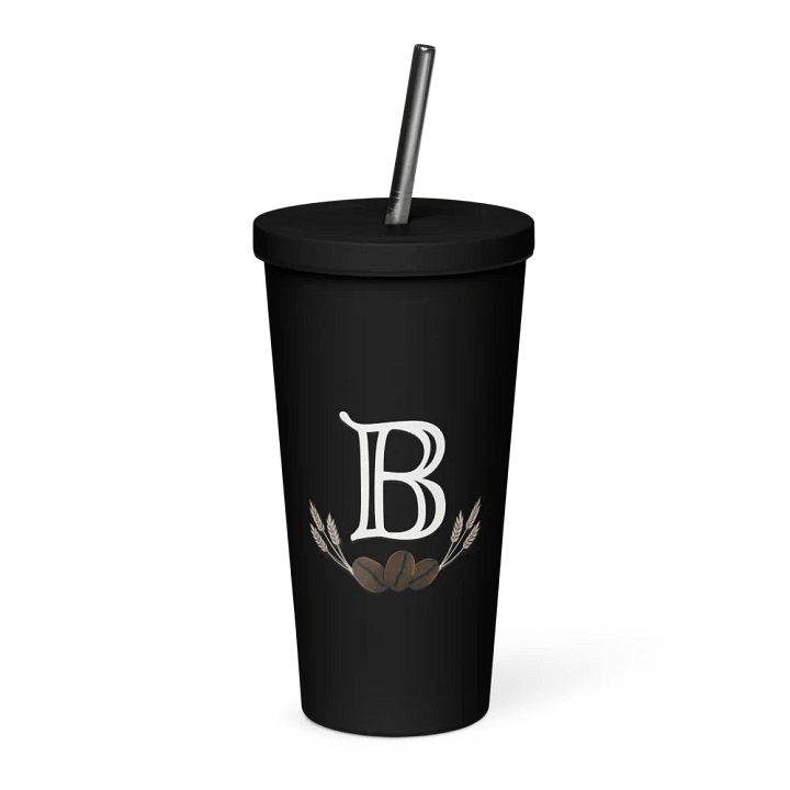 Bean and Barrel Logo Insulated Tumbler with Straw product image (1)
