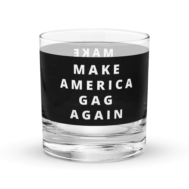 Make America Gag Again Black Chromatic Rocks Glass product image (1)