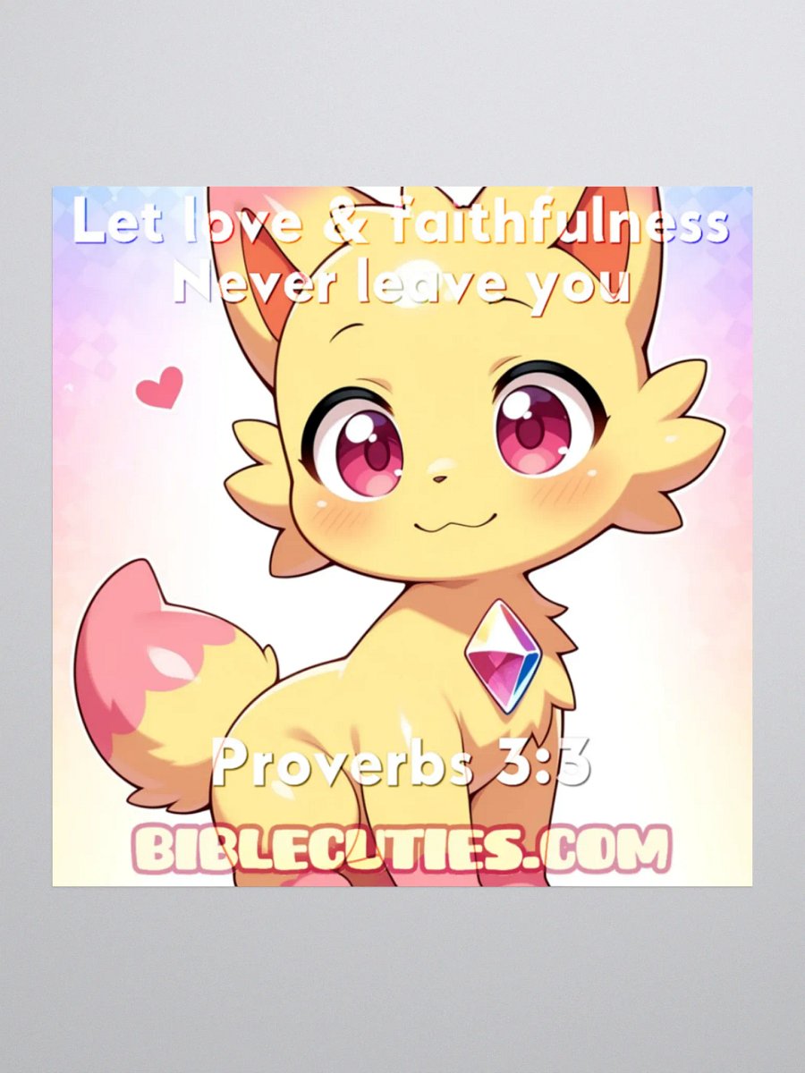 Bible Cuties Lauren - Let love & faithfulness never leave you Sticker product image (2)