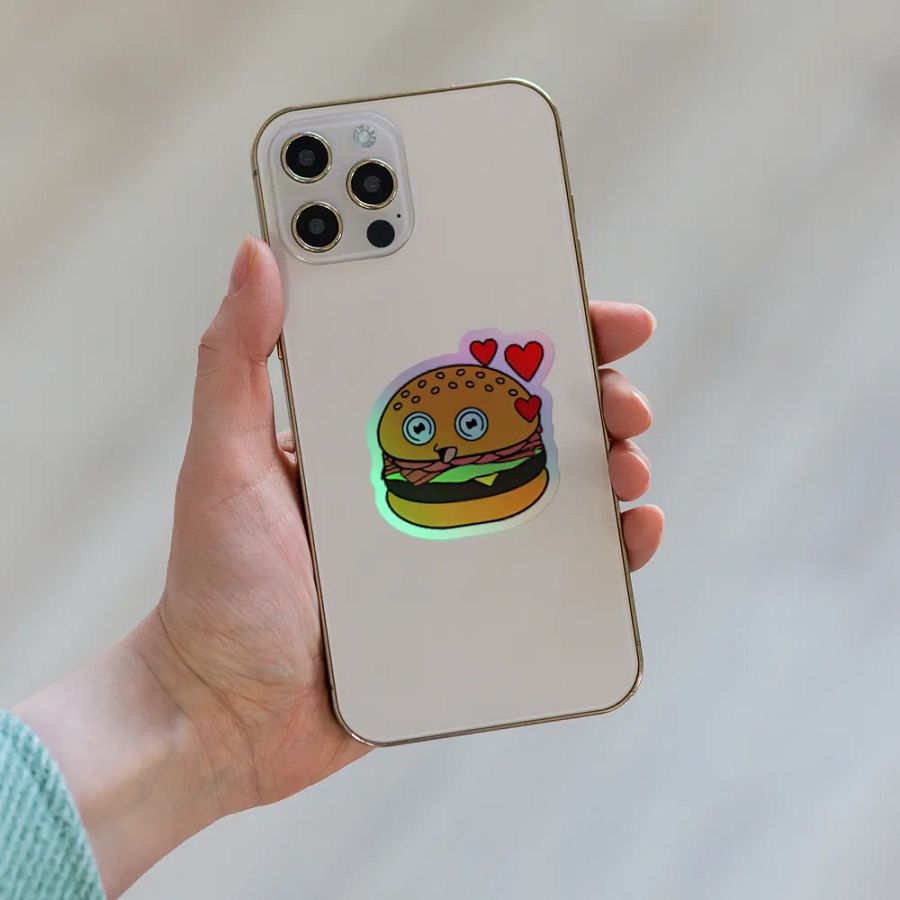 Lovestruck Burger Holographic Sticker Sheet product image (8)