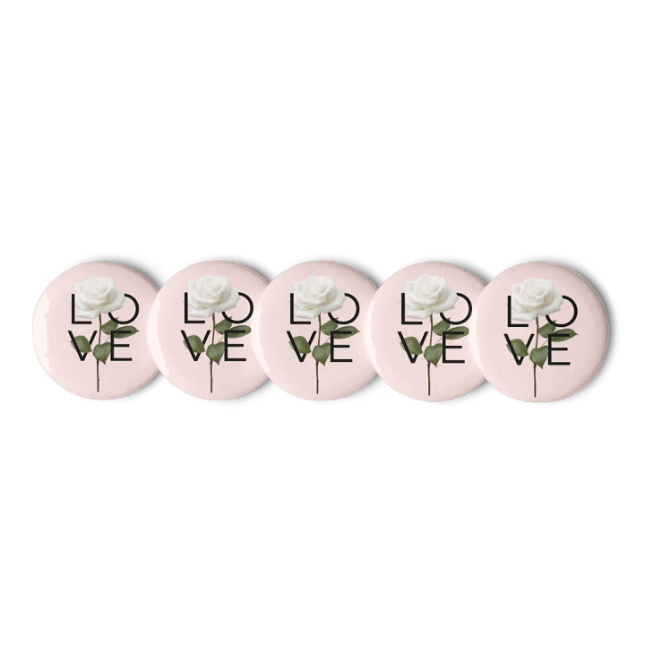 'LOVE' White Rose Pins product image (2)