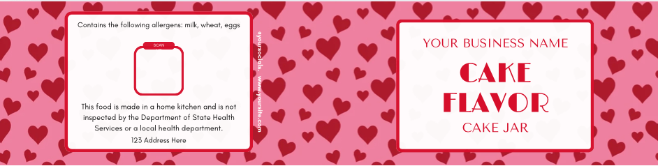 Valentines Heart Cake Jar Label Templates product image (5)