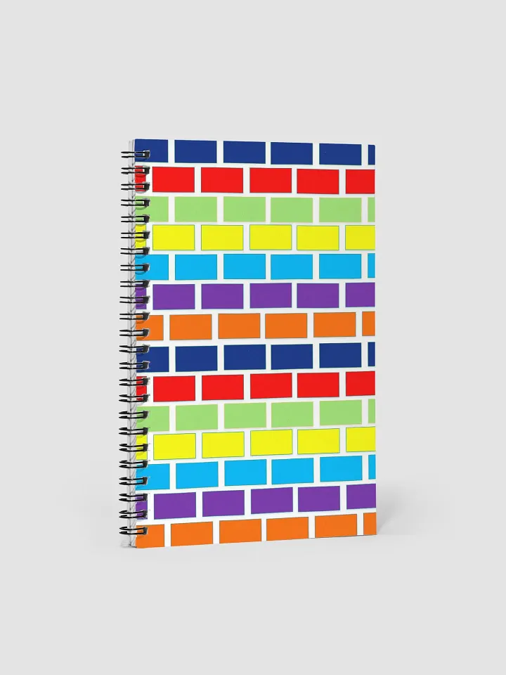 Multi-colored Brick Wall - Artistic Pattern Design Spiral Notebook product image (1)