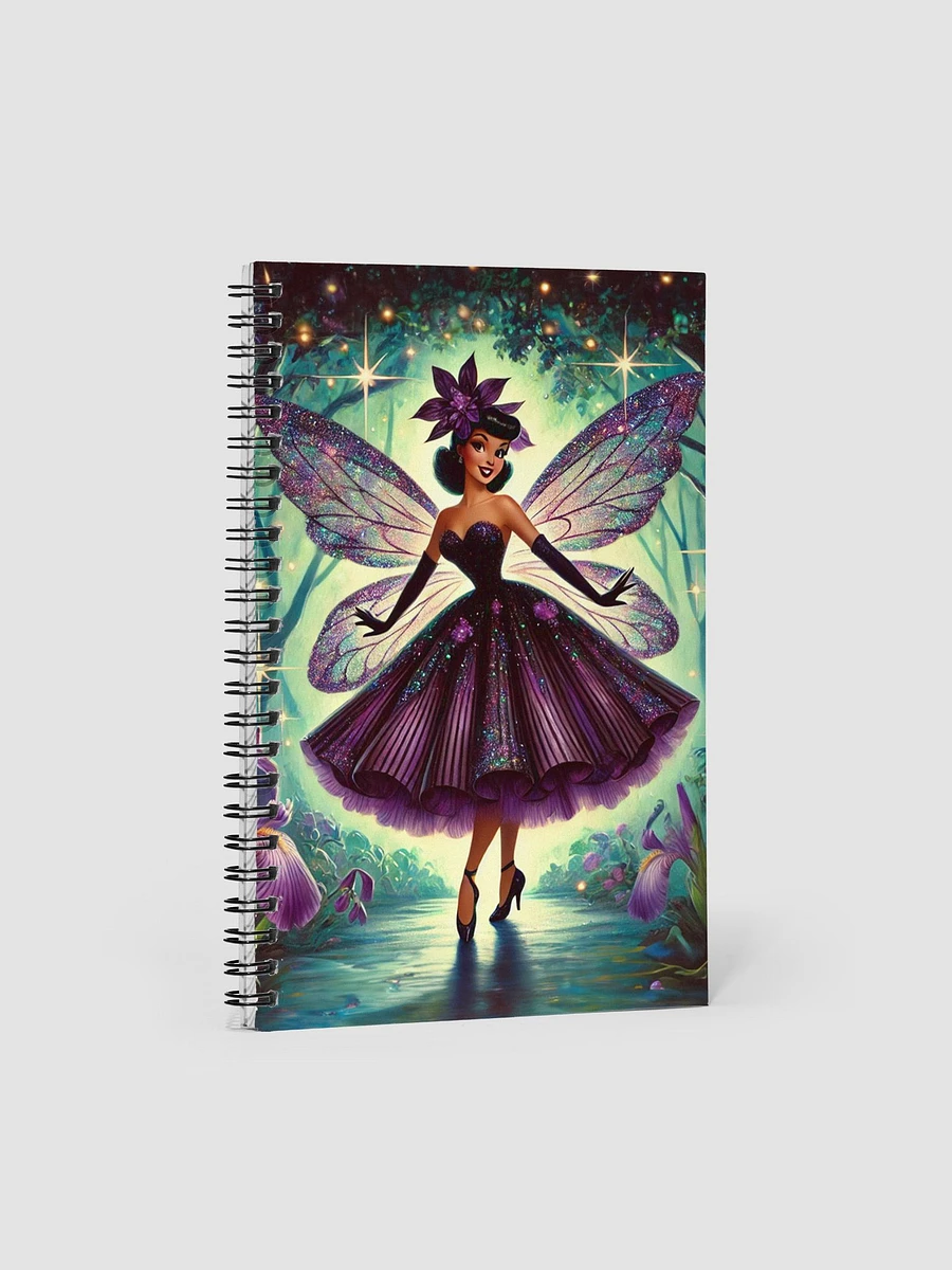 Enchanted Forest Purple Iris Fairy Spiral Notebook product image (1)