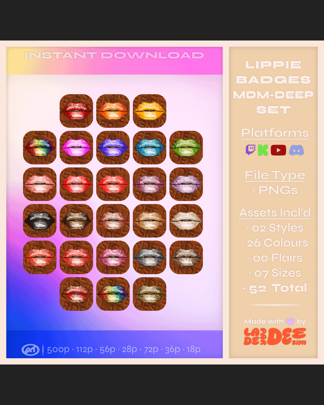 Lippie Badges [Medium-Deep Set] product image (3)