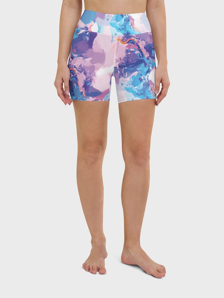 Printed Shorts "Marble Effect Pastel Blue Purple Dreamy Waves" product image (2)