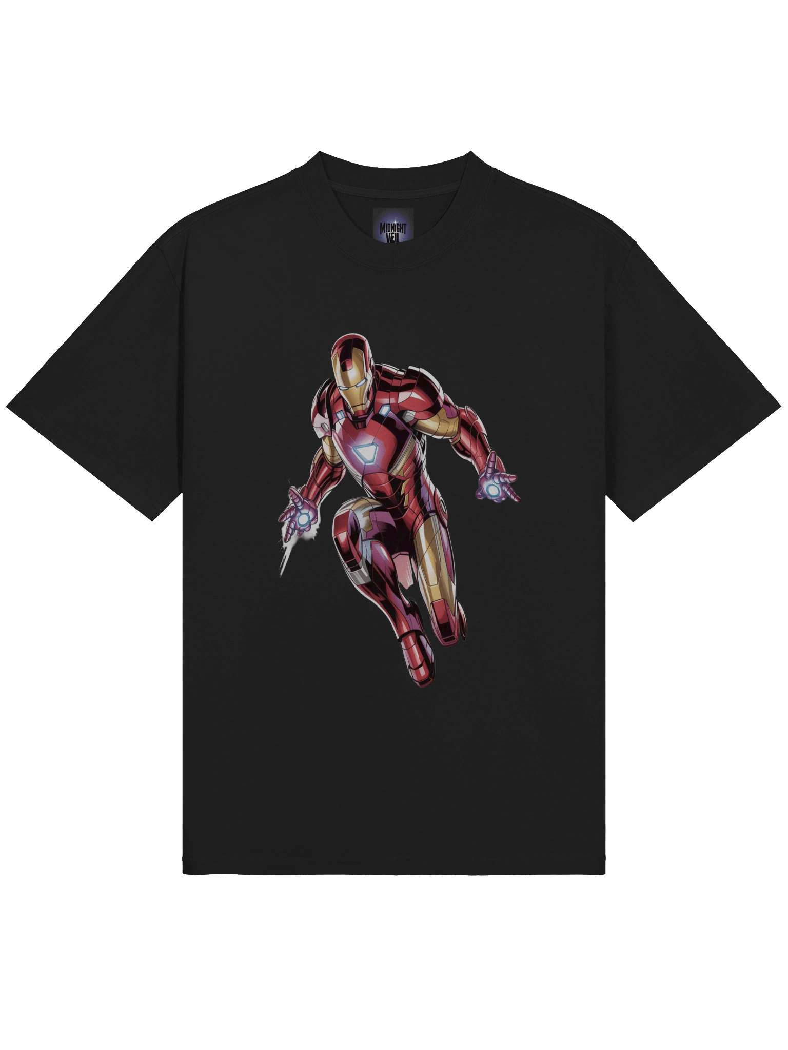 Iron Man Repulsor Eclipse Oversized Faded T-Shirt product image (5)