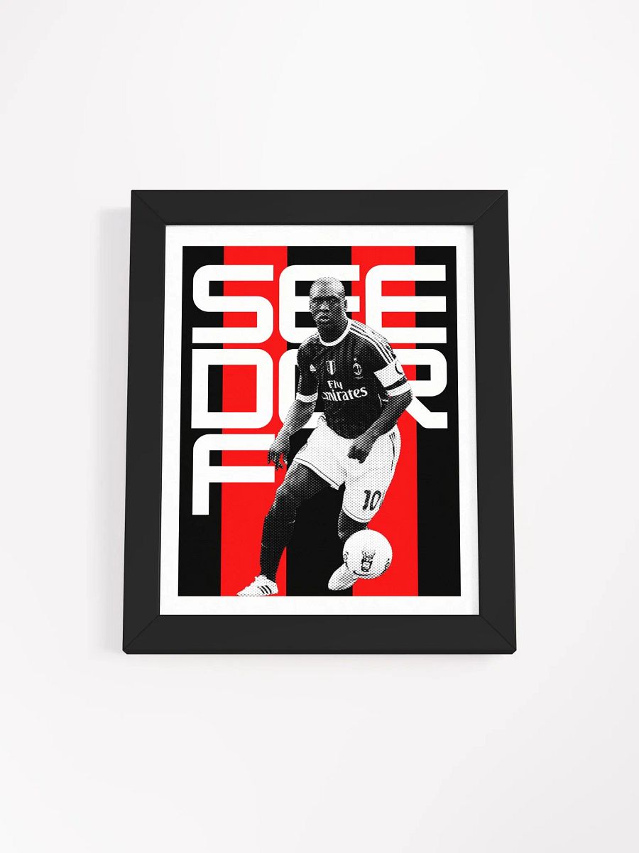 Clarence Seedorf BW AC Milan Name Art Framed Print product image (3)
