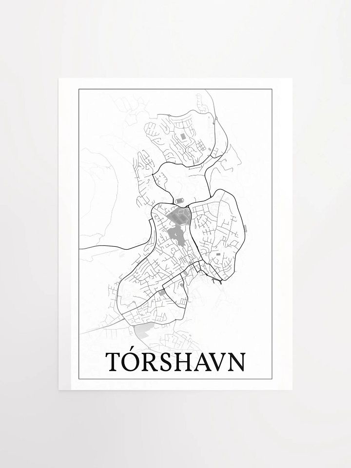 Tórshavn, Faroe Islands, city map print product image (4)