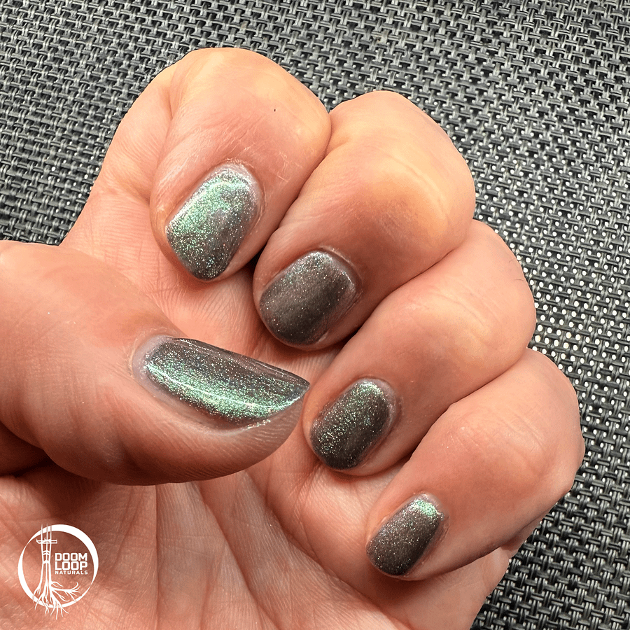 WORD VOMIT - Green Shimmer Silver Plum Shifty Nail Polish product image (9)