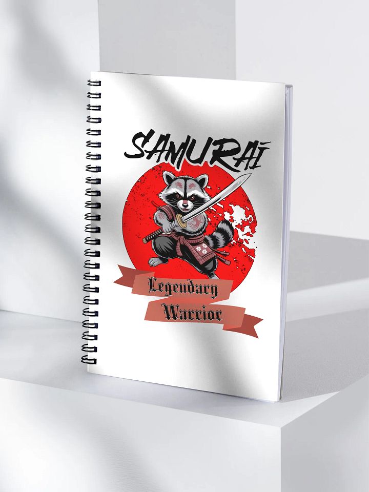 Samurai Legendary Warrior Raccoon Spiral Notebook product image (1)