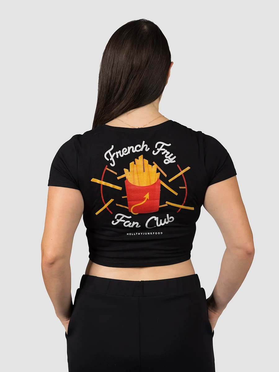 French Fry Fan Club Cropped T-Shirt - Black product image (6)