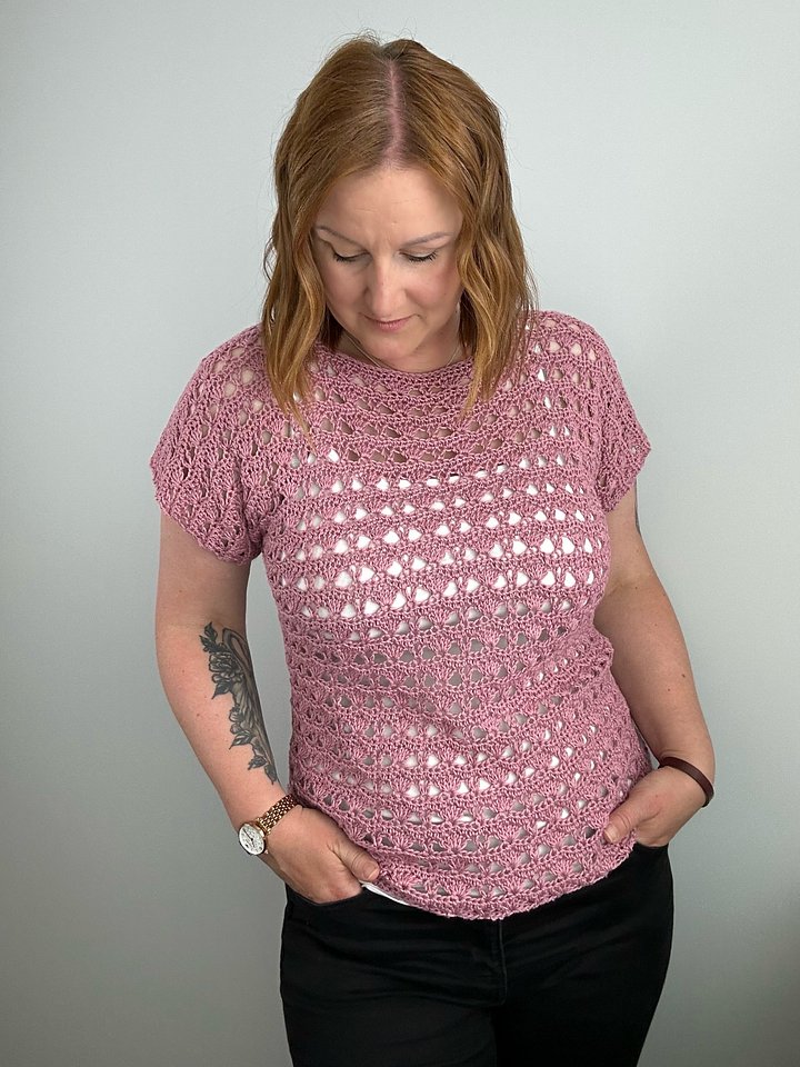 Ruby Lace Crochet T-shirt /crochet summer top/ product image (1)