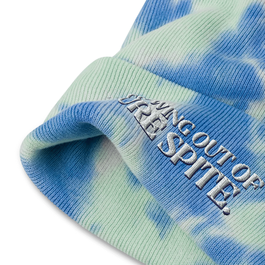 GROWING OUT OF PURE SPITE tie-dye beanie product image (8)