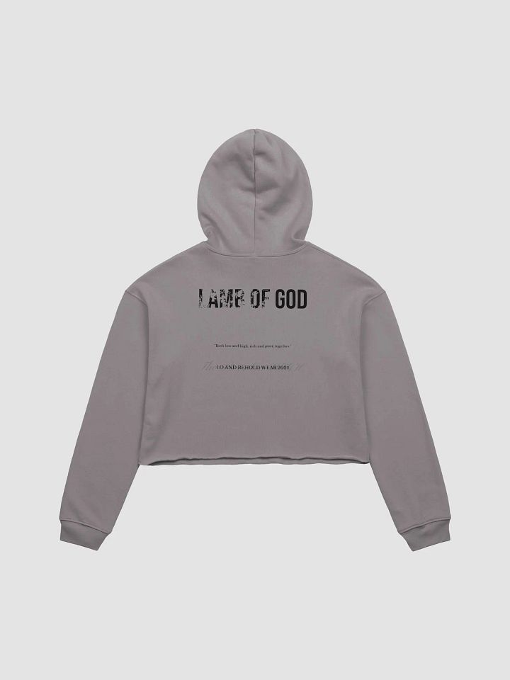 The Lives On HIGH | John's Calling | Women's Crop Top Hoodie | Black product image (2)