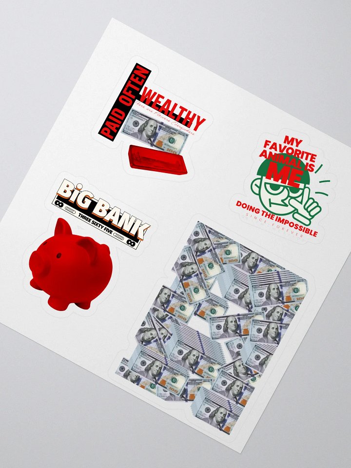 Red Stamped Infinite Riches Sticker Collection product image (2)