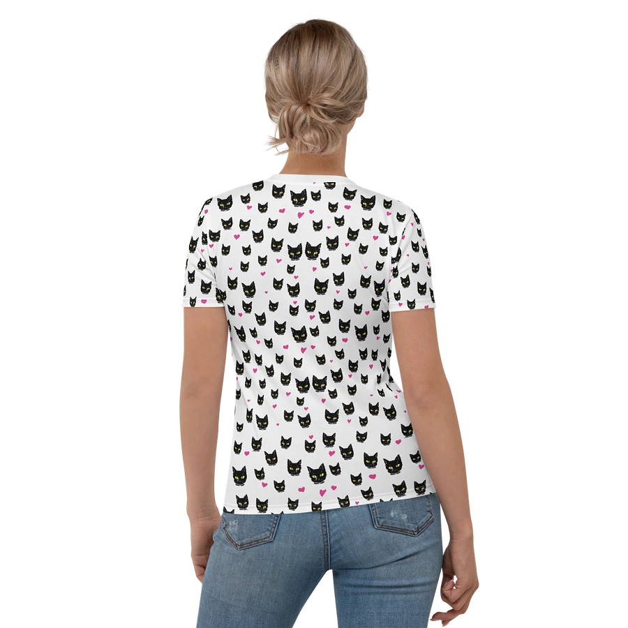 'Black Kitty Dots' Women's Poly Tee product image (2)