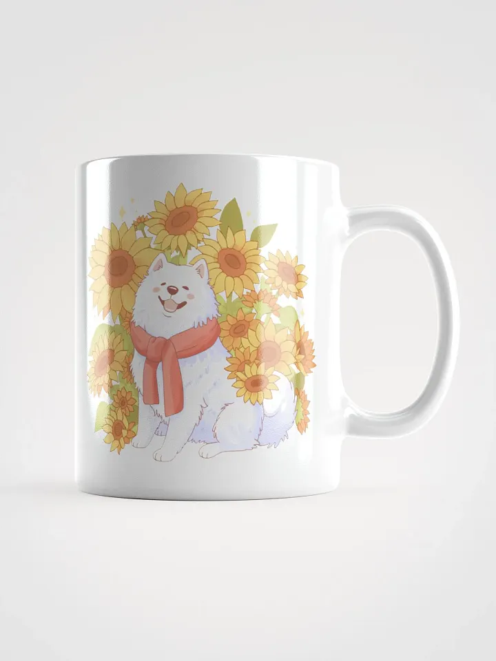 Sunflower Samoyed Pup Double Vision Mug product image (1)