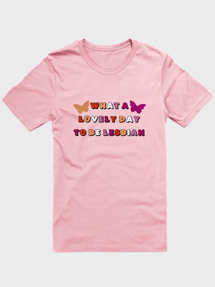 what a lovely day to be lesbian t-shirt product image (1)